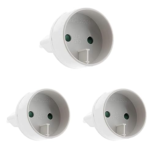 Inotech-Adapter, mit Steckdosen-Adapter M 6A, F, 16A, weiß, 3er Pack von Zenitech