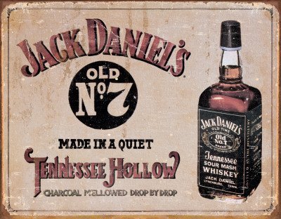 Jack Daniel's Tennessee Hollow Whiskey Vintage Schild Retro - 32x41cm von Unbekannt
