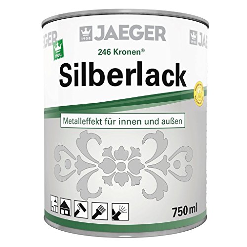 Jaeger Kronen® Metallic-Lack Gold, Silber, Kupfer für innen und außen (375 ml, Silber) von Unbekannt