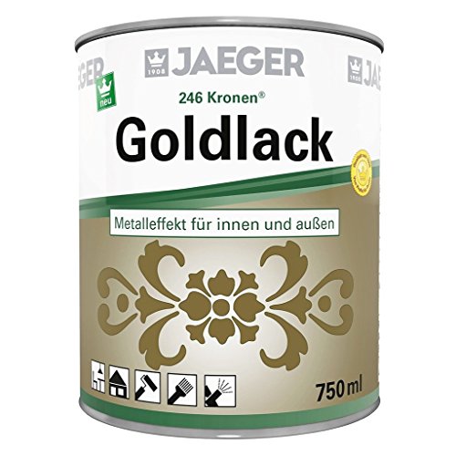 Jaeger Kronen® Metallic-Lack Gold, Silber, Kupfer für innen und außen (750 ml, Gold) von Unbekannt