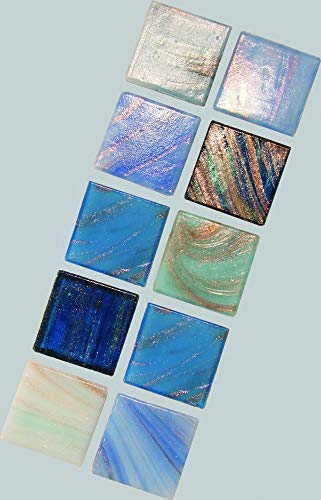 Joy Deluxe Glas-Mosaik ca. 70 Steinchen blau mix deluxe 20x20; 200g von Unbekannt