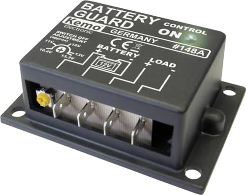 Kemo M148A Batteriewächter 12 V/DC. Schützen von Autobatterien vor Tiefentladung. Automatisches Einschalten nach Wiederkehr normaler Spannung. Abschaltspannung einstellbar ca. 10,4 - 13,3 V, 12 x 11 x 4 cm Kemo M148A Batteriewächter 12 V/DC. Schützen von Autobatterien vor Tiefentladung. Automatisches Einschalten nach Wiederkehr normaler Spannung. Abschaltspannung einstellbar ca. 10,4 - 13,3 V, 12 x 11 x 4 cm von KEMO