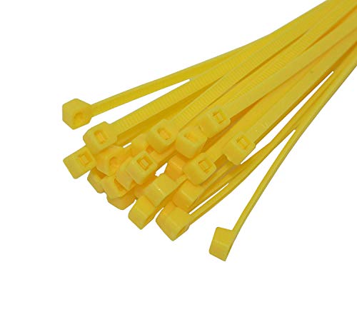 Kabelbinder 100 Stk. 4,8 x 200 mm farbig bunt Polyamid 6.6 Industriequalität (gelb) von Unbekannt