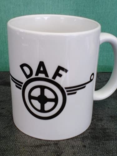 Kaffeetasse Tasse mit LKW - Truck Logos und Texten/Sprüche Scania Mercedes DAF IVECO VOLVO (DAF-Logo) von Schilderfeuerwehr