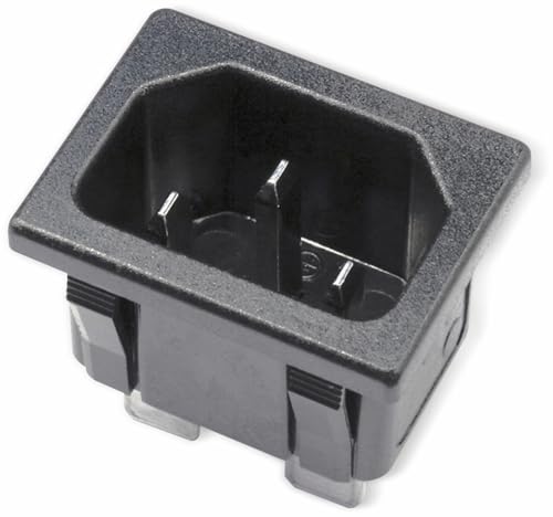 Kaltgeräte Einbaustecker, Snap-in, schwarz Kaltgeräte Einbaustecker, Snap-in, schwarz von Unbekannt