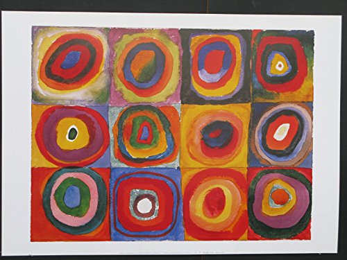 Kandinsky Farbstudie Quadrate, Kunstdruck 50 x 70 cm von Unbekannt