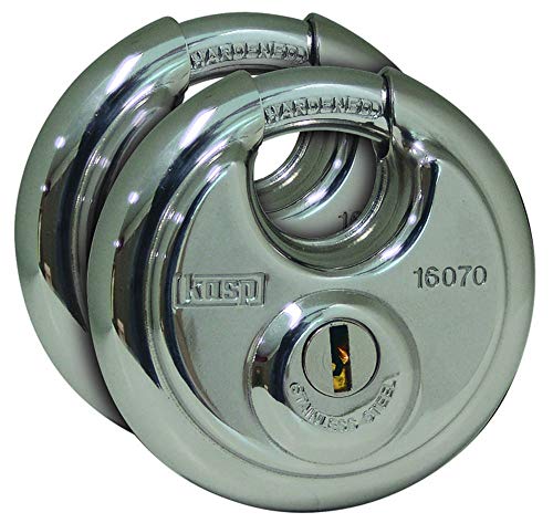 Kasp K16070D2 Disc Schloss, 70 mm - Doppelpack, Silber von C.K