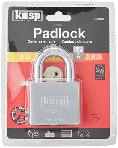 Kasp Stahlschloss, 60 mm, K18060D, Chrome, Open Shackle von C.K