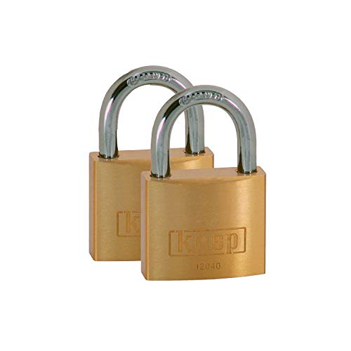 Kasp Vorhängeschloss, Messing Doppelpack, 40 mm, gleichschließend Serie 120, gold, K12040D2 Kasp Vorhängeschloss, Messing Doppelpack, 40 mm, gleichschließend Serie 120, gold, K12040D2 von Kasp