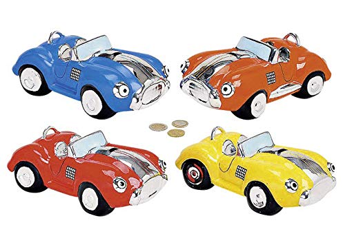 Keramik Auto Spardose, 20x12x9cm, farbig sortiert, mit Schlüssel & Schloss, 1 Stück Keramik Auto Spardose, 20x12x9cm, farbig sortiert, mit Schlüssel & Schloss, 1 Stück von Unbekannt