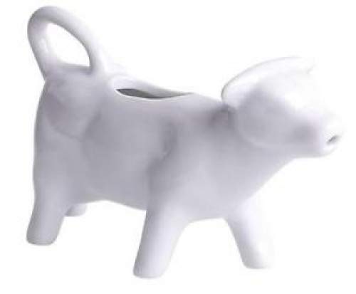 Keramik Milchkännchen Milchkanne Kuh weiß 0,08 Liter Inhalt von HiT