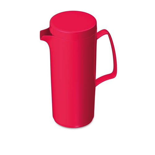 Kindergeschirr Kanne mit Deckel Valon, 1 Liter - erdbeerrot -Saftkanne Milchkanne Kaffeekanne Teekanne - Campinggeschirr von Unbekannt