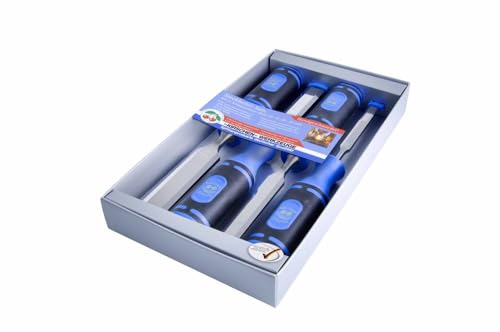 KIRSCHEN Werkzeuge 1198000 | 4-teiliger Stechbeitelsatz mit 2-Komponentenheft im SB-Karton bestehend aus 10+16+20+26mm KIRSCHEN Werkzeuge 1198000 | 4-teiliger Stechbeitelsatz mit 2-Komponentenheft im SB-Karton bestehend aus 10+16+20+26mm von KIRSCHEN