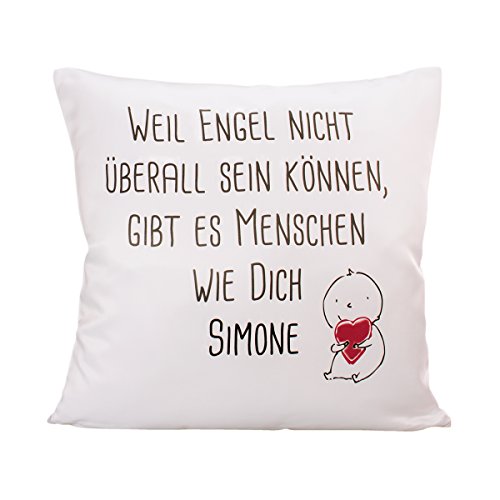 Geschenke 24 Kissen - Menschen wie Dich - personalisiertes Deko-Kissen mit liebevollem Spruch - mit Deinem Wunschnamen Bedruckt von Geschenke 24