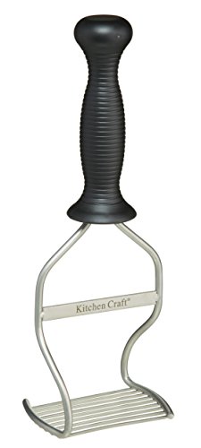 KitchenCraft Professional Kartoffelstampfer, Deluxe-Edelstahl-Kartoffelstampfer mit ergonomischem Griff, spülmaschinenfest, 27 x 5,5cm, 1 Stück, Silber / Schwarz KitchenCraft Professional Kartoffelstampfer, Deluxe-Edelstahl-Kartoffelstampfer mit ergonomischem Griff, spülmaschinenfest, 27 x 5,5cm, 1 Stück, Silber / Schwarz von KitchenCraft