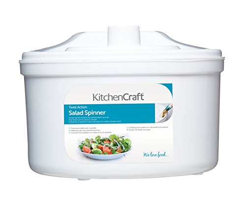 KitchenCraft Salatschleuder mit Dressing-Hilfe, BPA-Freies Kunststoff, Medium, 22,5 cm, Weiß KitchenCraft Salatschleuder mit Dressing-Hilfe, BPA-Freies Kunststoff, Medium, 22,5 cm, Weiß von KitchenCraft