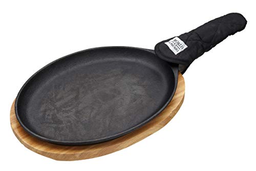 KitchenCraft World of Flavours WFMXSIZZLE Mexikanische Fajita-Pfanne, Gusseisen, 41 x 19 x 5 cm von KitchenCraft