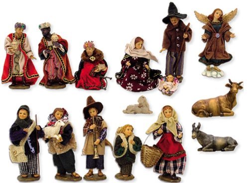 Krippe alpenländisch, 15-tlg. Set, für 11cm Figuren von Unbekannt