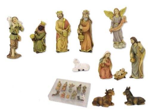 Krippenfigurenset, 11-tlg. Set, für 6cm Figuren von Unbekannt