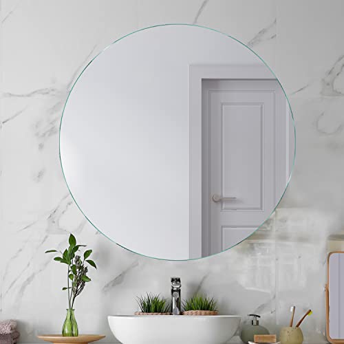SARAR | Runder Badspiegel Badezimmerspiegel KSR, Kristallspiegel nach Maß, runder Wandspiegel Badezimmer ohne Beleuchtung | ø 100 cm von Unbekannt
