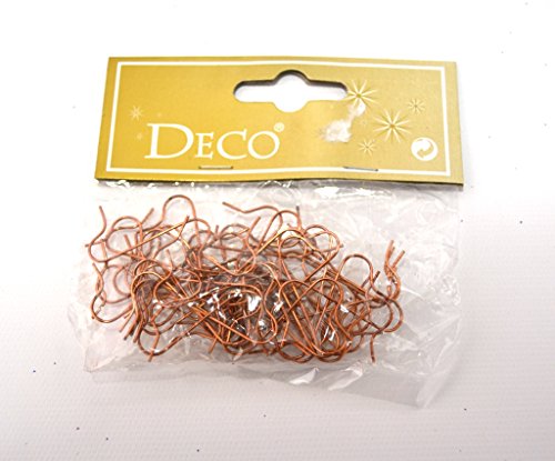 Kugelaufhänger S-Haken 50 Stück Metall 3.5cm Christbaumkugel Aufhänger Kupfer von Unbekannt