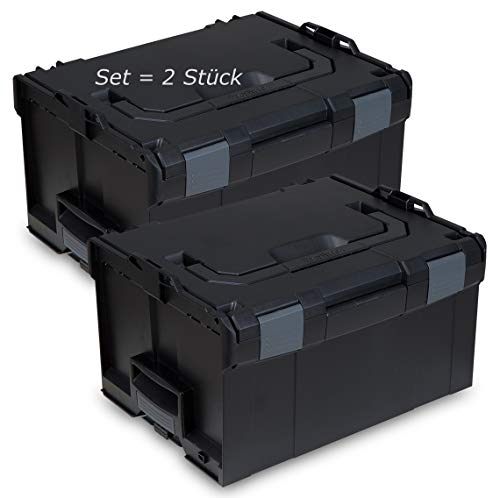 L-BOXX® 238 L-BOXX Sortimo schwarz leer 2 Stück Werkzeugkoffer Transportbox black von L-BOXX