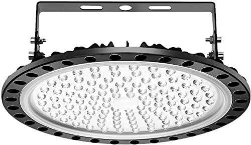 papasbox 500W LED UFO Industrielampe Hallenstrahler, LED Hallenleuchte Industrial Strahler Kronleuchter Werkstattlampe Hallenbeleuchtung, Kaltweiß 6000-6500K, Abstrahlwinkel 120° von papasbox