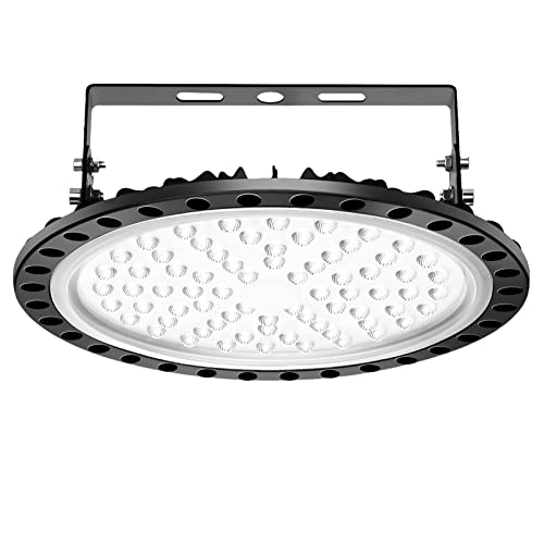 LED Werkstatt Deckenleuchte Werkstattleuchte LED UFO 300W Hallenstrahler Deckenleuchte High Bay Licht, SMD 2835 LED Flutlicht Pendelleuchten, Kaltweiß 6000-6500K, Industriebeleuchtung Werkstattlampe von papasbox