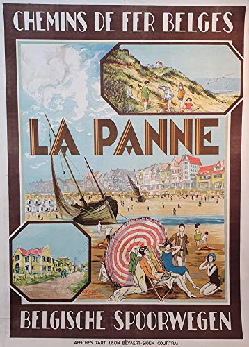 La Panne Plage Belgien Poster, Reproduktion/Format 50 x 70 cm, Luxus-Papier, 300 g, Verkauf der digitalen Datei HD möglich von Unbekannt