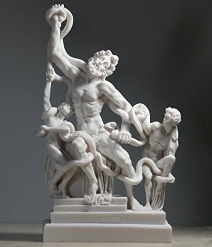 Skulptur - Laocoön und seine Söhne - Gruppe, Schlangen, Museum, Alabaster-Statue, Skulptur, 11 Stk. von Unbekannt