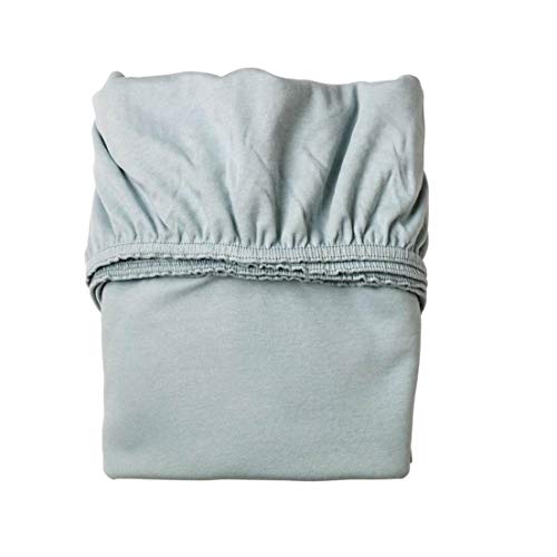 Leander Doppelpack Weiches Jersey-Bettlaken für Babybett (nebelblau) von Leander