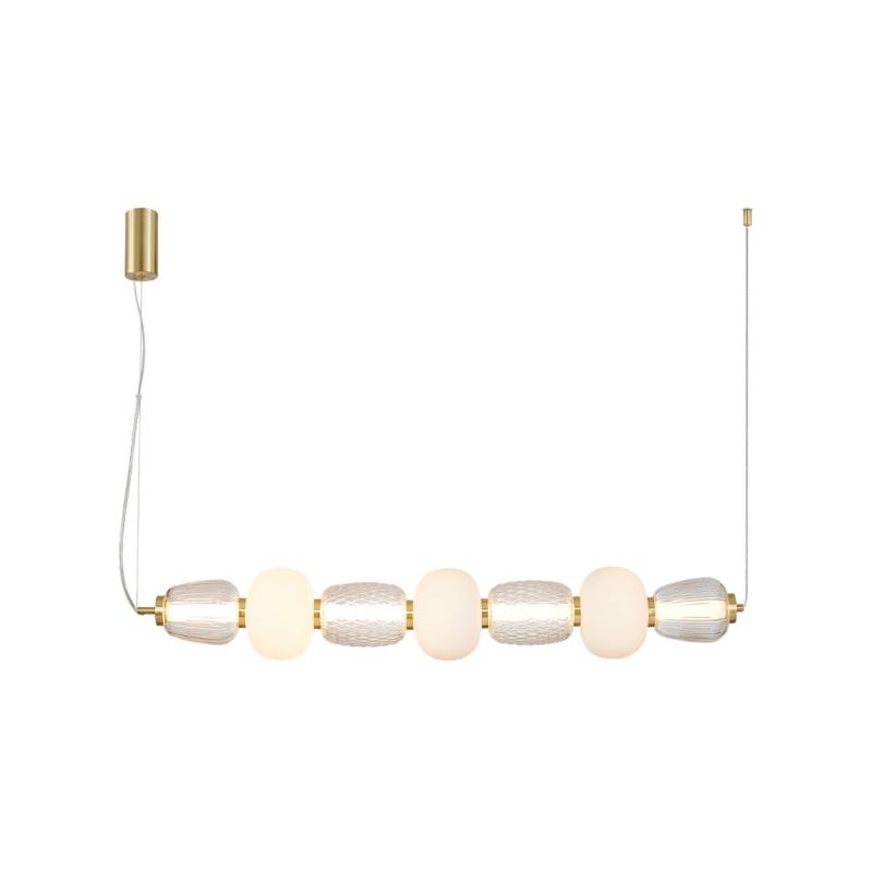 B-Ware Led Hängeleuchte Pendelleuchte Caro Glas Transparent Opal Länge 110 Cm Lampe B-Ware Led Hängeleuchte Pendelleuchte Caro Glas Transparent Opal Länge 110 Cm Lampe von Unbekannt