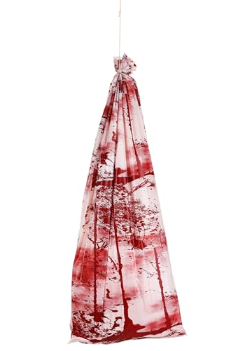 Leichensack mit blutigem Körper Halloween-Deko rot 183 cm - Rot von Fun World