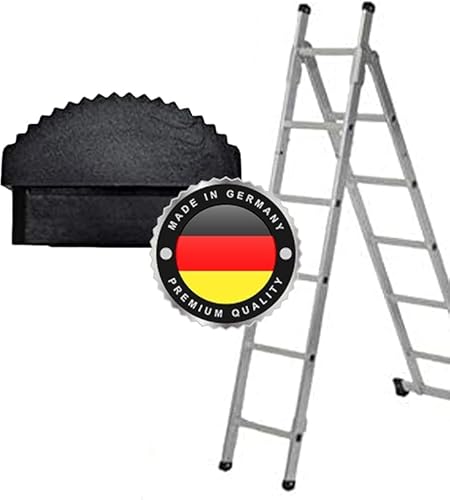 BKM - 1x Leiterfüße aus Gummi in 60 x 25 mm |1 Stk rutschfeste Ersatz-Traversenfußkappen für Aluminiumleitern | stabiles Antirutschgummi als Leiterzubehör zum Aufstecken von WS · SYSTEM