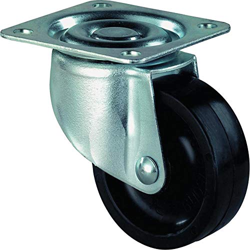 Lenkrolle D.40mm Trgf.30kg m.Platte Ku.schwarz BS ROLLEN von BS Rollen