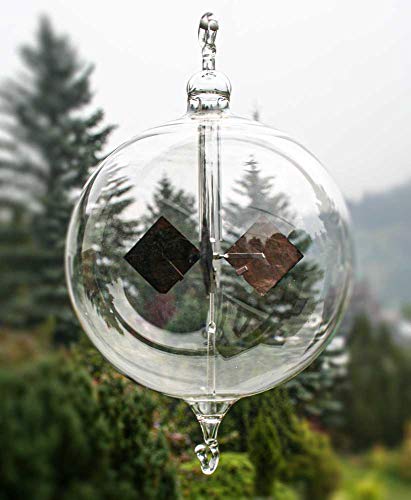 Lauschaer Glaskunst Lichtmühle mit Öse und Haken (80 mm klar) von Lauschaer Glaskunst