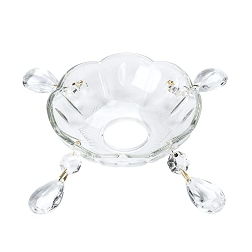ORION LIGHTSTYLE Lichtschale Tasse Bobeche Ø 100mm Kristall Loch 27.5mm Kronleuchter Maria Theresia Ersatztasse Glas durchsichtig klar von ORION LIGHTSTYLE