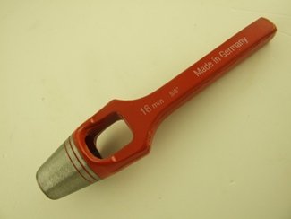 Unbekannt Lochstanze Locher Henkellocheisen 16mm aus hochfestem Werkzeugstahl, Rot, Industriell von Unbekannt