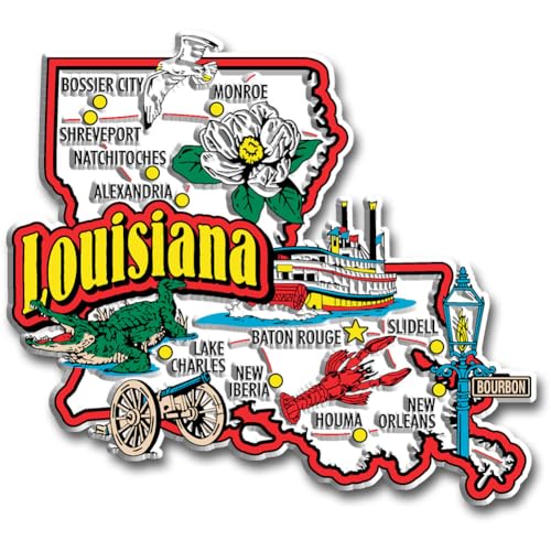 Louisiana State Jumbo Map Magnet by Classic Magnets von Unbekannt