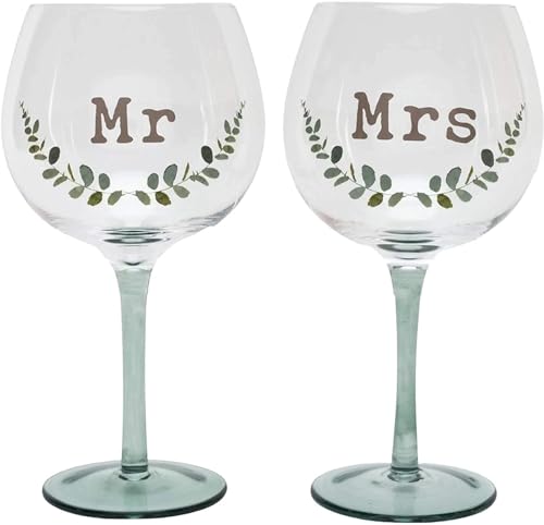 Love Story Mr and Mrs Gin-Glas-Set für Braut/Bräutigam von Unbekannt