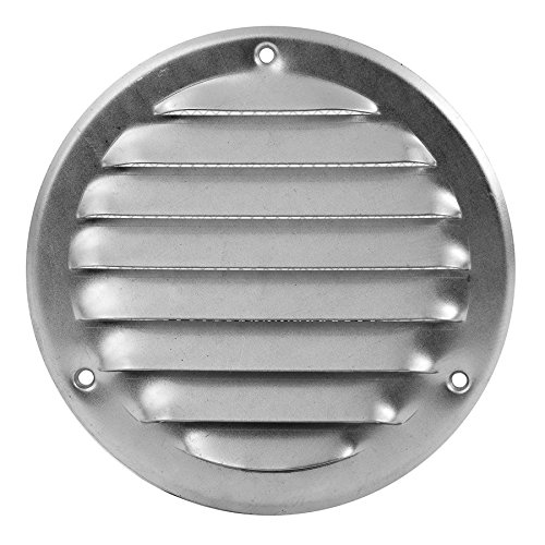 Lüftungsgitter Metall verzinkt Durchmesser 240 mm mit Insektenschutz, Edelstahlschrauben und Dübel von Unbekannt