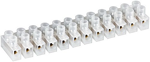 Lüsterklemme , transparent weiß 12er Reihe mit doppelter Schraubklemme LÜK 4 4mm² max.3A von Unbekannt