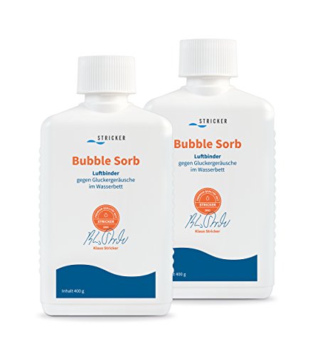 Luftbinder für Wasserbetten - Bubblesorb Luftbinder - 2 x 400 g Bubblestop - Bindet ca. 200 Liter Luft - optimaler Bubble Stop gegen Luftbildung im Wasserbett von STRICKER