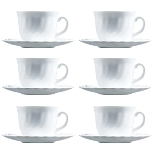 Dajar TRIANON Kaffeeservice weiß, Glas, 6 Stück (1er Pack), 6 Dajar TRIANON Kaffeeservice weiß, Glas, 6 Stück (1er Pack), 6 von Luminarc