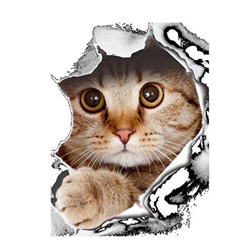 Lustige Katze Hund Toilettendeckel Dekoration Aufkleber Wand Kunst Aufkleber Badezimmer Home Decor – nachhaltiger Katzenservice von Unbekannt