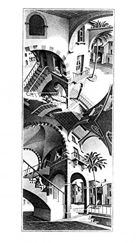 M. C. Escher Poster/Kunstdruck Oben und Unten 45 x 79 cm von Unbekannt