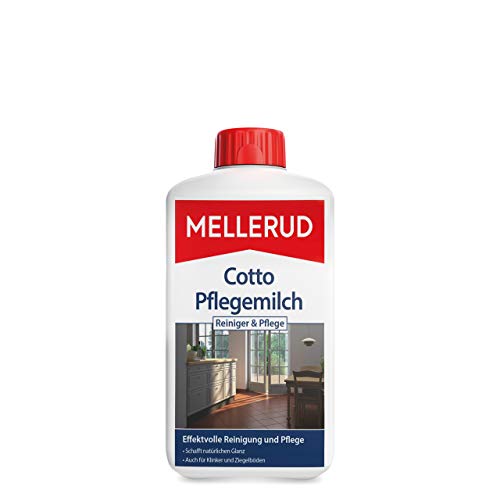 MELLERUD Cotto Pflegemilch Reiniger & Pflege | 1 x 1 l | Zuverlässiges Mittel zur Reinigung von gewachsten oder unbehandelten Fußböden von Mellerud