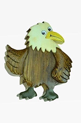 Magnet Adler aus Holz, 5,5 cm, Kühlschrankmagnet Tiere Vogel von Unbekannt