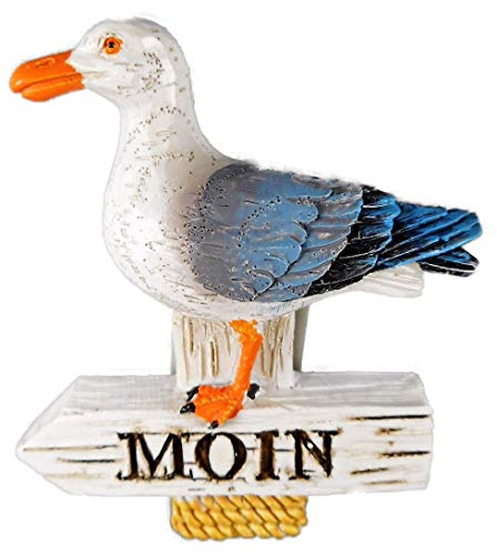 Magnet Maritim Moin Möwe 7 x 6,5 cm Vogel Seagull Nordsee See Deko GCG D17 von Unbekannt