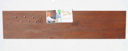Magnetboard/Pinboard in Holz-Optik: Eiche Tobacco, Pinnwand aus Vinyl mit Stahl-Rückseite, 100cm x 22,5cm von Unbekannt
